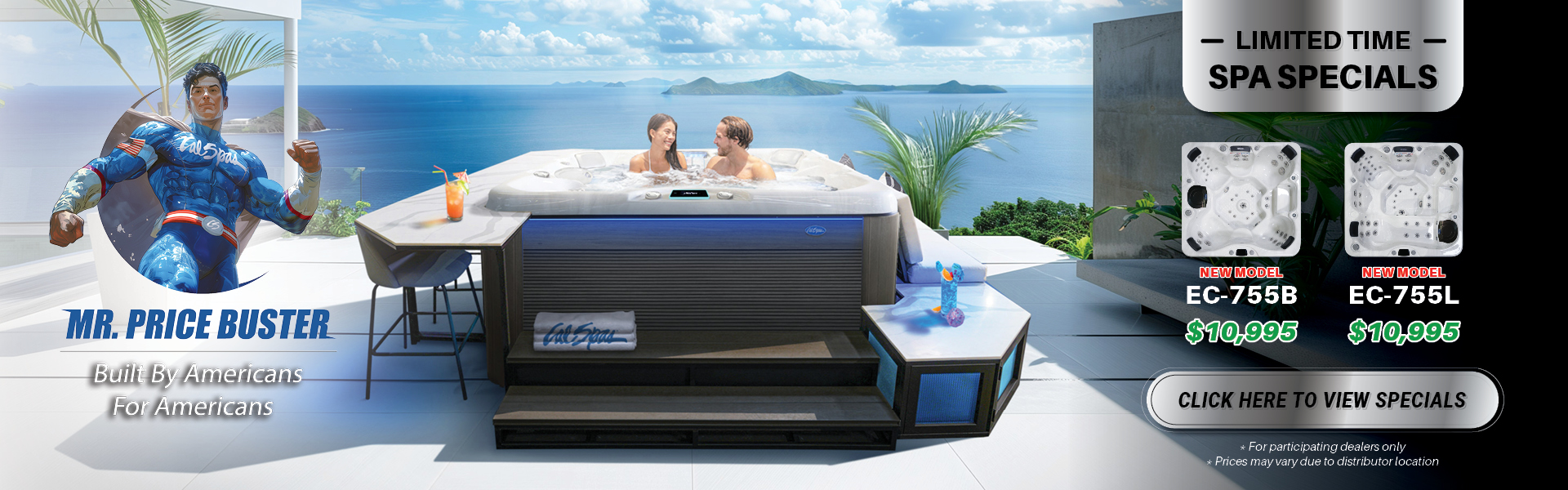 Calspas hot tub being used in a family setting - Johnston